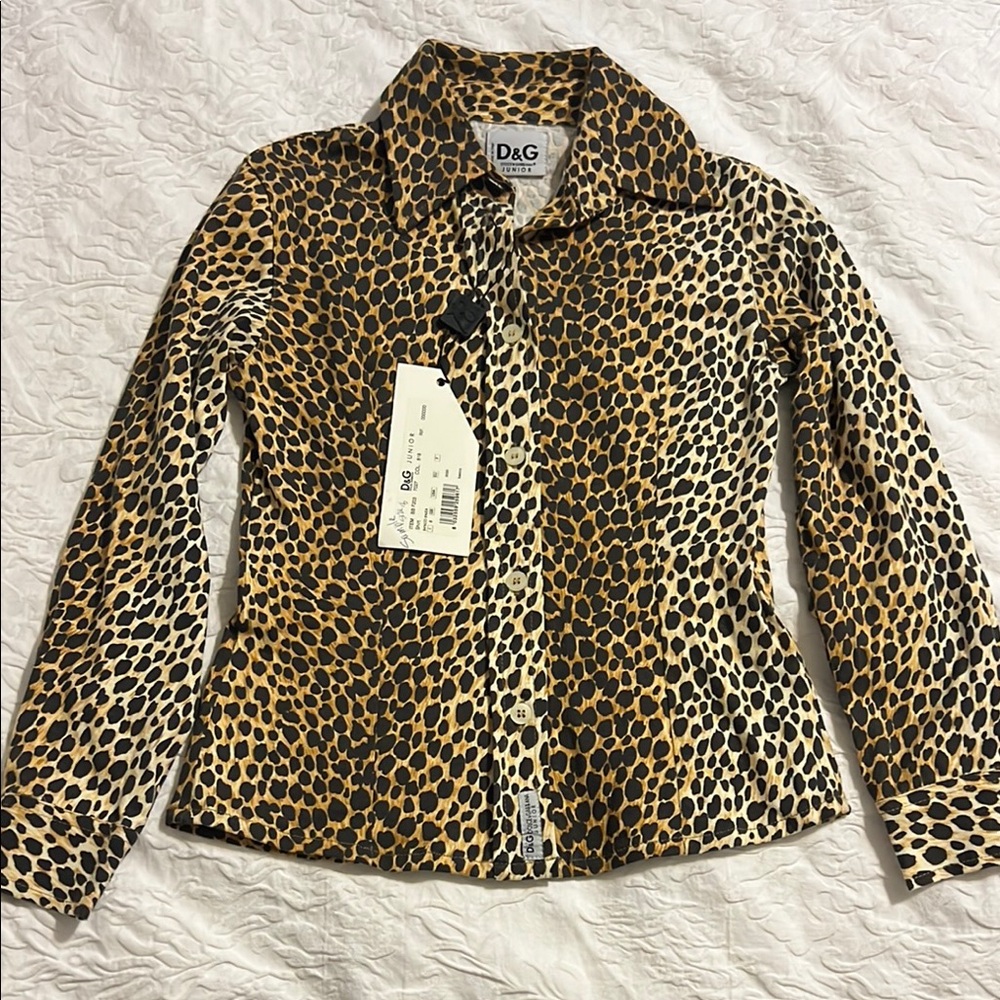 Dolce and Gabanna junior Leopard Print shirt